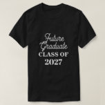 Camiseta Classe De 2027 Futuro Formando Funny Junior Siblin<br><div class="desc">Projetado com modelos de texto personalizados para a classe 2027,  isso é perfeito para formandos futuros! Você pode mudar o texto personalizado como quiser!</div>