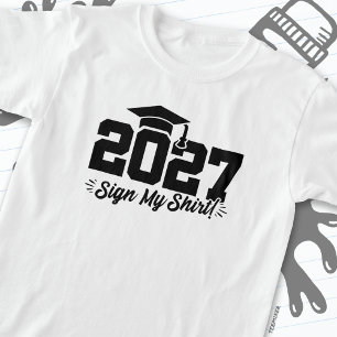 Camiseta Classe de 2027 - Sinal de graduação Meu Mais velho
