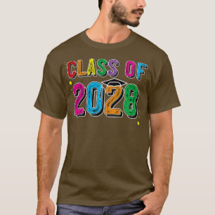 Camiseta Classe De 2028 Cresce Com O Mais velho De Graduaçã