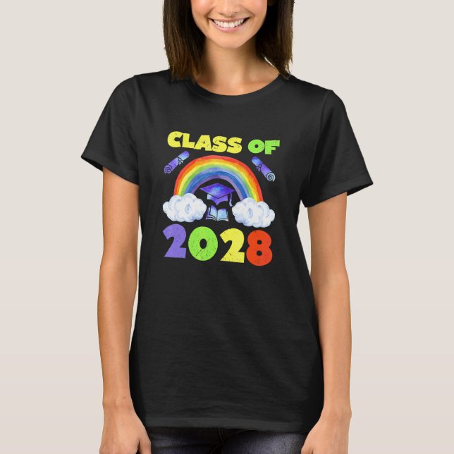 Camiseta Classe De 2028 Estudo De Professores Da Escola Em  (Frente)