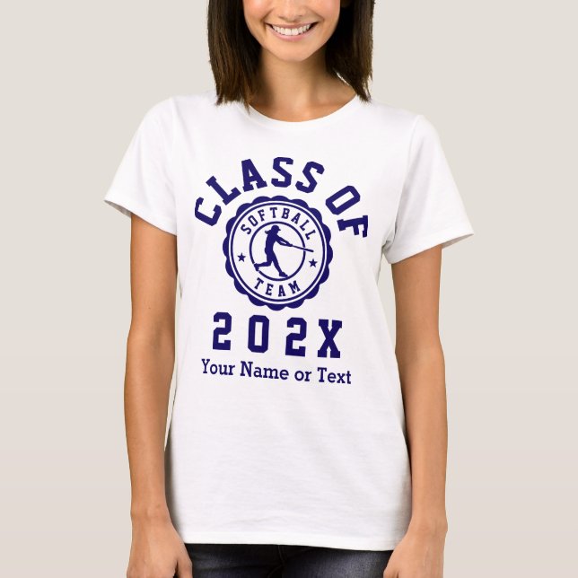 Camiseta Classe de 202X Girls Softball Team (Frente)