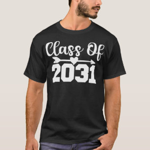 Camiseta Classe de 2031 Graduação de Gr Futuro Escolar