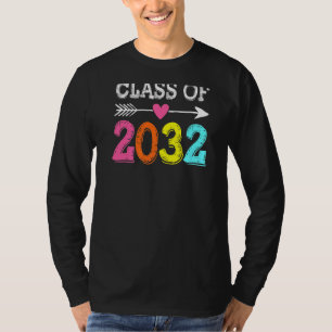 Camiseta Classe De 2032 Cresce Comigo Graduação Primeiro Di