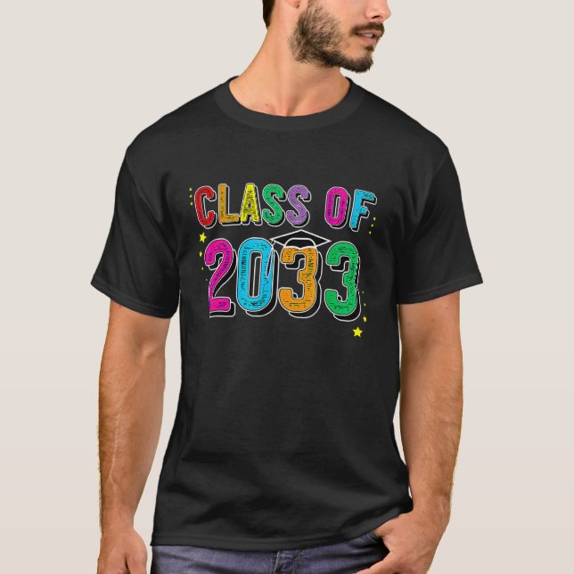 Camiseta Classe De 2033 Cresce Comigo Primeiro Dia Da Escol (Frente)