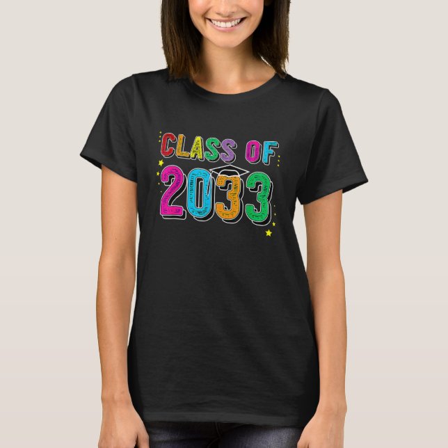 Camiseta Classe De 2033 Cresce Comigo Primeiro Dia Da Escol (Frente)