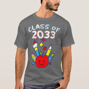 Camiseta Classe De 2033 De Volta Ao Jardim De Infância Da E