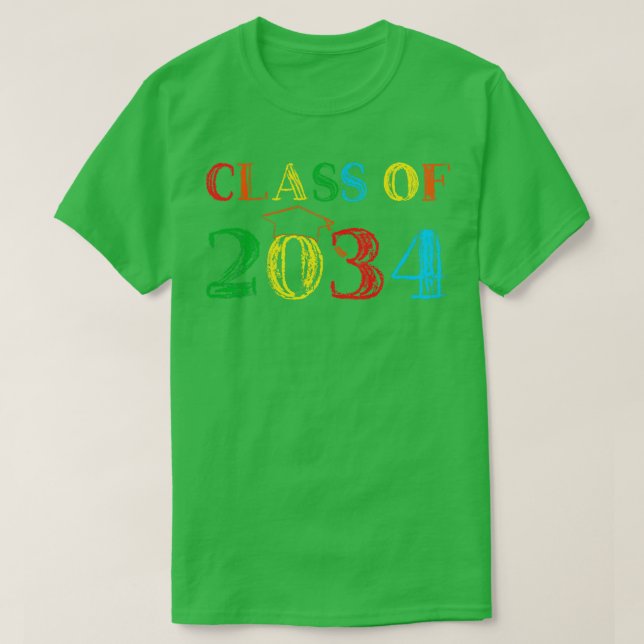 Camiseta Classe De 2034 Cresce Com A Licenciação IV (Frente do Design)