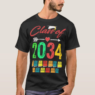 Camiseta Classe de 2034 Cresce com Mim Handprint Pre K Grad