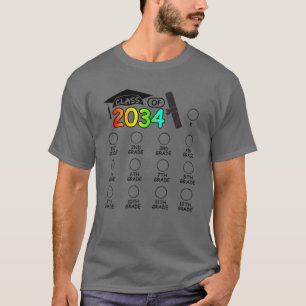 Camiseta Classe De 2034 Cresce Com O Espaço Para A Marca D