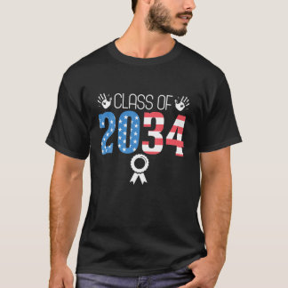 Camiseta Classe De 2034 - Crescer Comigo - Primeiro Dia Da