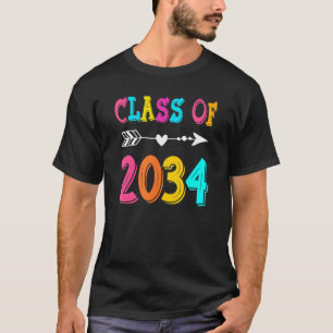 Camiseta Classe De 2034 De Volta Ao Jardim De Formando Esco