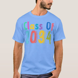 Camiseta Classe de 2034 Graduação Primeiro Dia de Ensino Cr