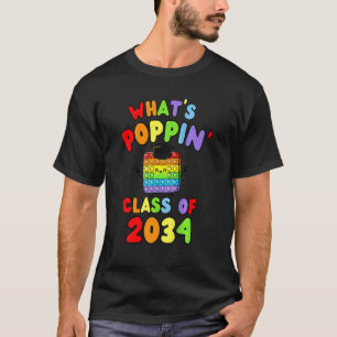 Camiseta Classe De 2034 Pop De Push Ti Fidget Kids Back Of