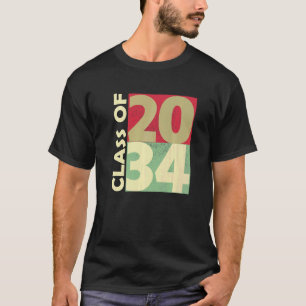 Camiseta Classe De 2034 Primeiro Dia De Escola Cresceu Comi