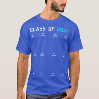 Camiseta Classe de 2035 Cresce com Mim Graduação Primeiro D