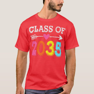 Camiseta Classe De 2035 Cresce Com O Formando Pré-k Do Jard