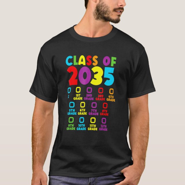 Camiseta Classe De 2035 Cresce Comigo Checklist Jarten (Frente)