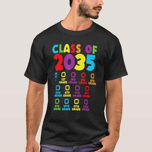 Camiseta Classe De 2035 Cresce Comigo Checklist Jarten (Frente)