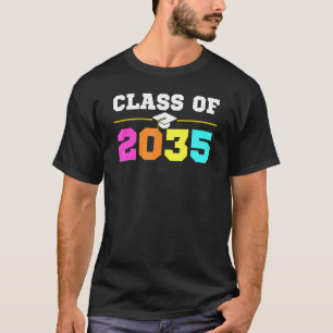 Camiseta Classe De 2035 Cresce Comigo De Volta Às Cores Esc