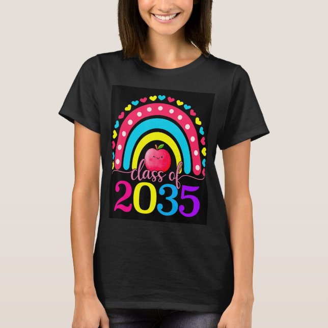 Camiseta Classe De 2035 Cresce Comigo Graduação Primeiro Di (Frente)