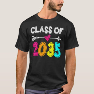 Camiseta Classe De 2035 Cresce Comigo Graduação Primeiro Di