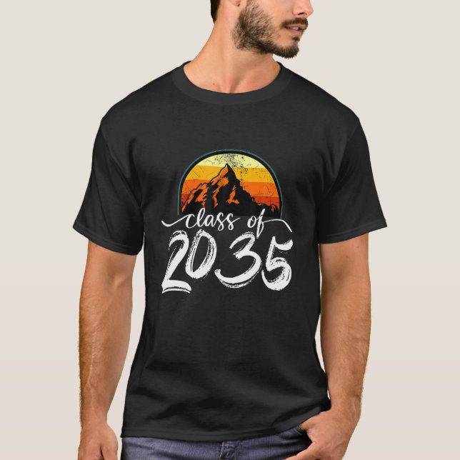 Camiseta Classe De 2035 Cresce Comigo, Jardim De Infância (Frente)