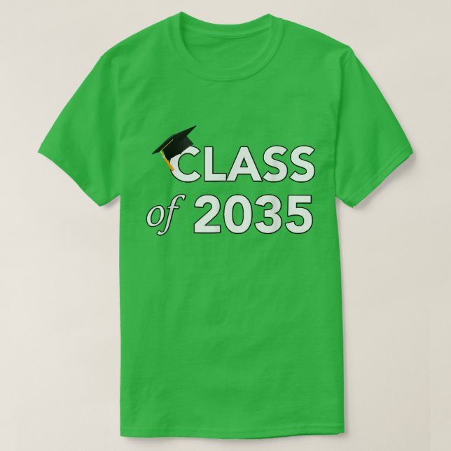 Camiseta Classe De 2035 Cresce Comigo No Jardim De Infância (Frente do Design)