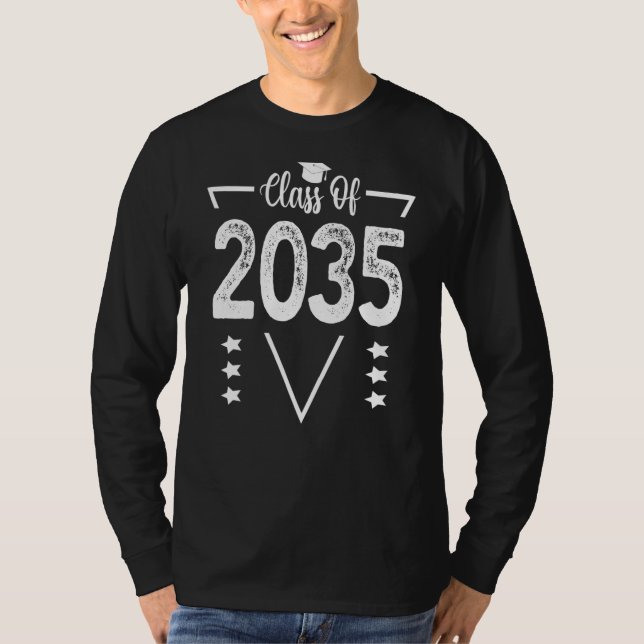 Camiseta Classe de 2035 Cresce Comigo Primeiro Dia de Arma  (Frente)