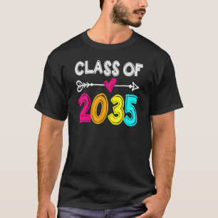 Camiseta Classe De 2035 Cresce Comigo Primeiro Dia Do Jardi