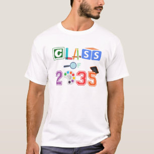 Camiseta CLASSE De 2035 Crianças Formandos Prek First Day 