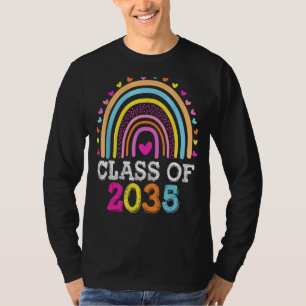 Camiseta Classe De 2035 Rainbow Kindergarten Preschool Grad