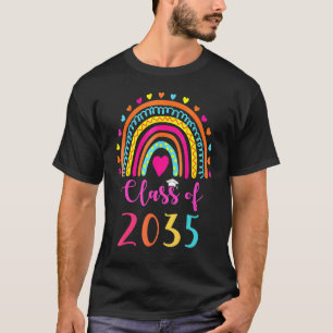 Camiseta Classe De 2035 Rainbow Pre K Formando Preschool Gr