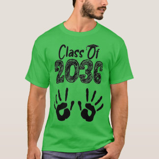 Camiseta Classe de 2036 Cresce com a impressão manual Me no
