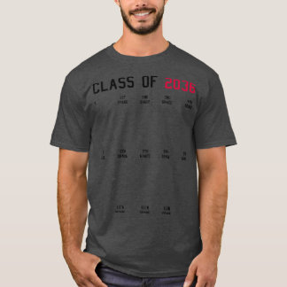 Camiseta Classe de 2036 Cresce com Mim Graduação Primeiro D