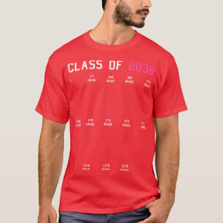Camiseta Classe de 2036 Cresce com Mim Graduação Primeiro D