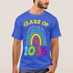 Camiseta Classe De 2036 Rainbow First Day Graduation Gr