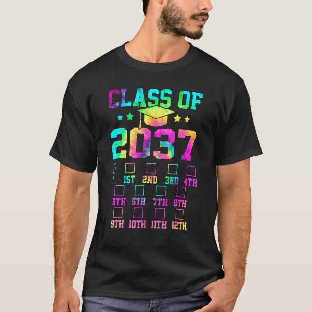 Camiseta Classe De 2037 Cresce Comigo Com Espaço Para Check (Frente)