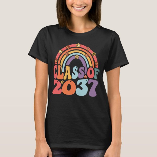 Camiseta Classe De 2037 Cresce Comigo Primeiro Dia Da Escol (Frente)
