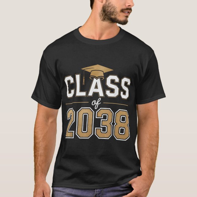 Camiseta Classe De 2038 Cresce Comigo Primeiro Dia (Frente)