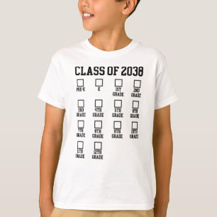 Camiseta Classe de 2038 Crescer comigo na Graduação da Li
