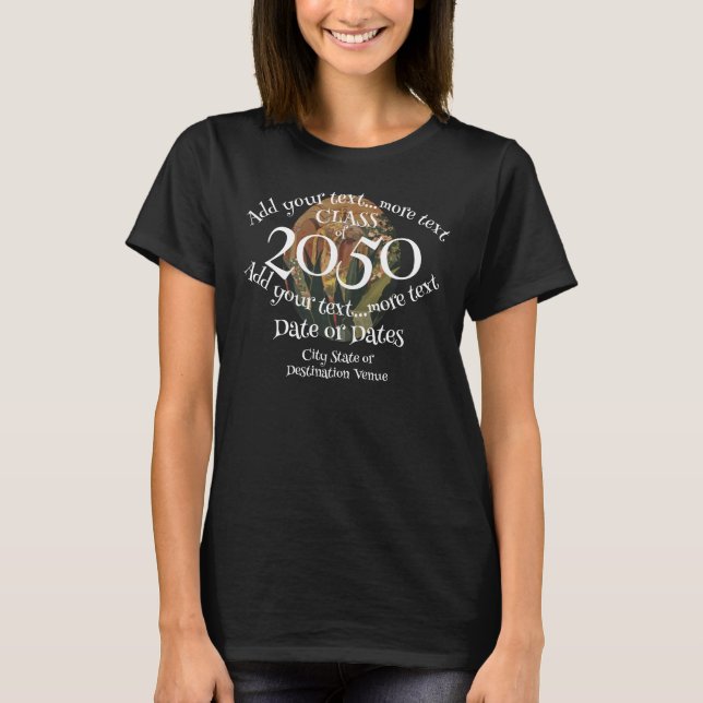 Camiseta Classe de 2050 Formando de Celebração de Festa do  (Frente)
