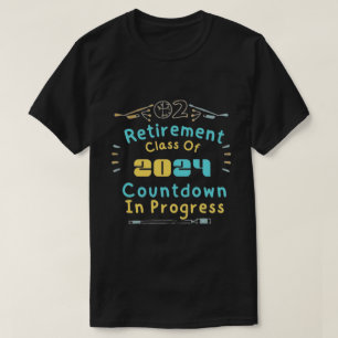 Camiseta Classe De Aposentação De 2024 Contagem Em Curso