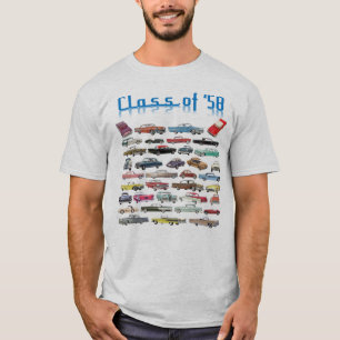 Camiseta Classe de automóveis clássicos de 1958