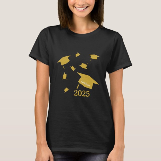 Camiseta Classe de boné de formando 2025 (Frente)