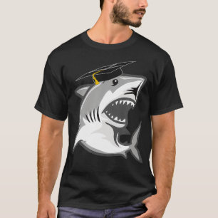 Camiseta Classe de Boné de formatura de Tubarão Branco do