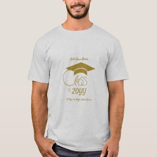 Camiseta Classe de Boné de formatura Dourado - Personalizad