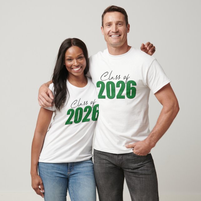 Camiseta Classe de brilho verde de 2026 (Unissex)