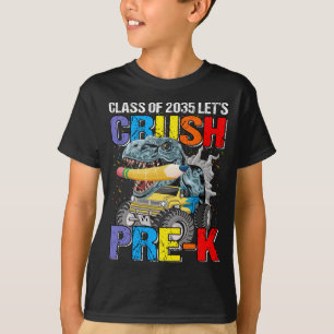 Camiseta Classe De Caminhão Monstro Pré-K De Esmagamento