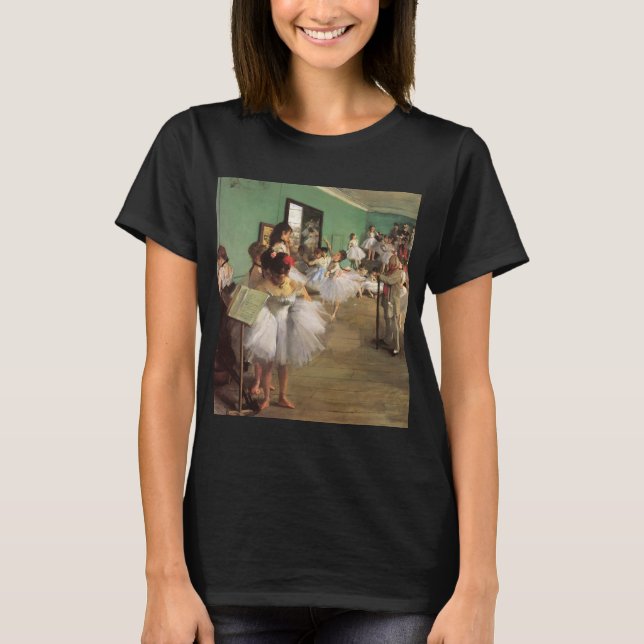 Camiseta Classe de dança por Degas, Balé de Impressionismo  (Frente)
