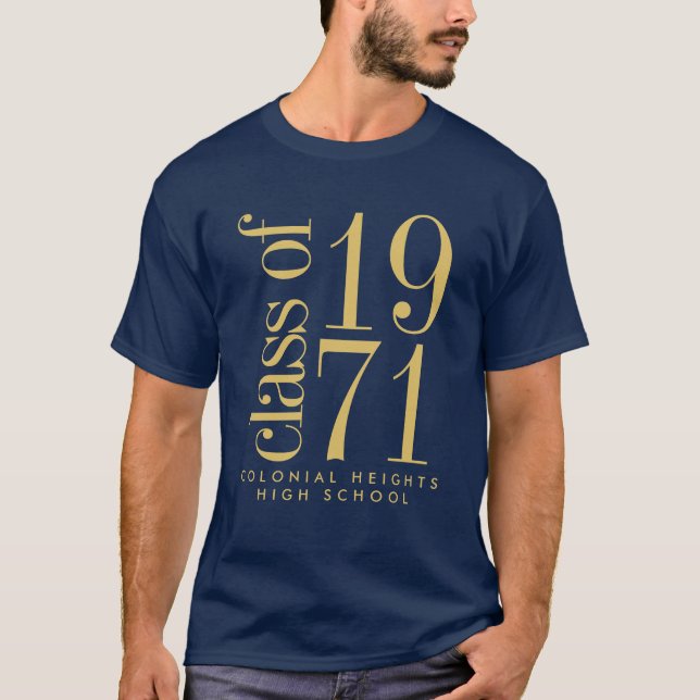 Camiseta Classe de diafragmas do Formando CHHS 1971 (Frente)